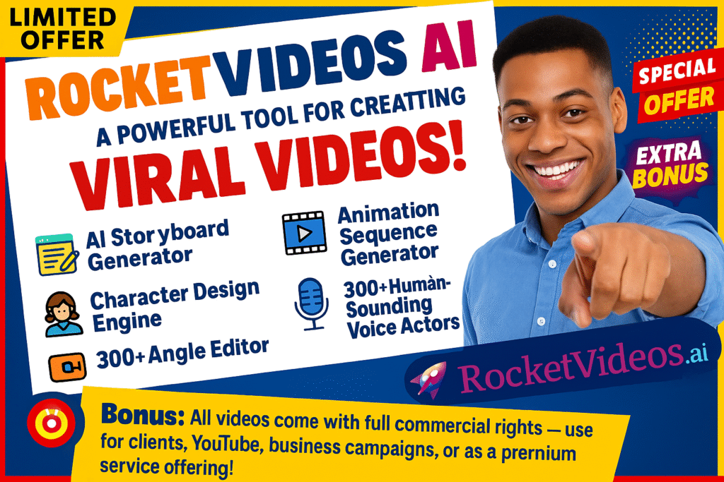 Rocketvideos AI, A powerful Tool To Create Viral Videos